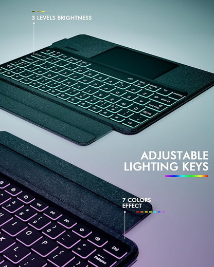 Doohoeek Keyboard Folio for Samsung Galaxy S10 Fe 10.9" 2025 / S9 FE / S9 - Image 4