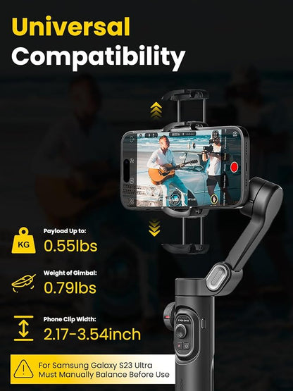 Smartphone Gimbal Stabilizer for iPhone 15 Pro Max Android Phone - Image 6