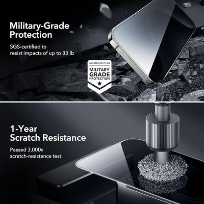 ESR 3+1 Pack for iPhone 15 Pro Max Privacy Screen Protector Set, Anti-spy - Image 5