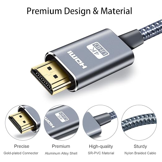 LEADSTAR HDMI Cable 4K 15 ft / 4.5m, High Speed HDMI 2.0 Cord Braided | 4K@60Hz - Image 9