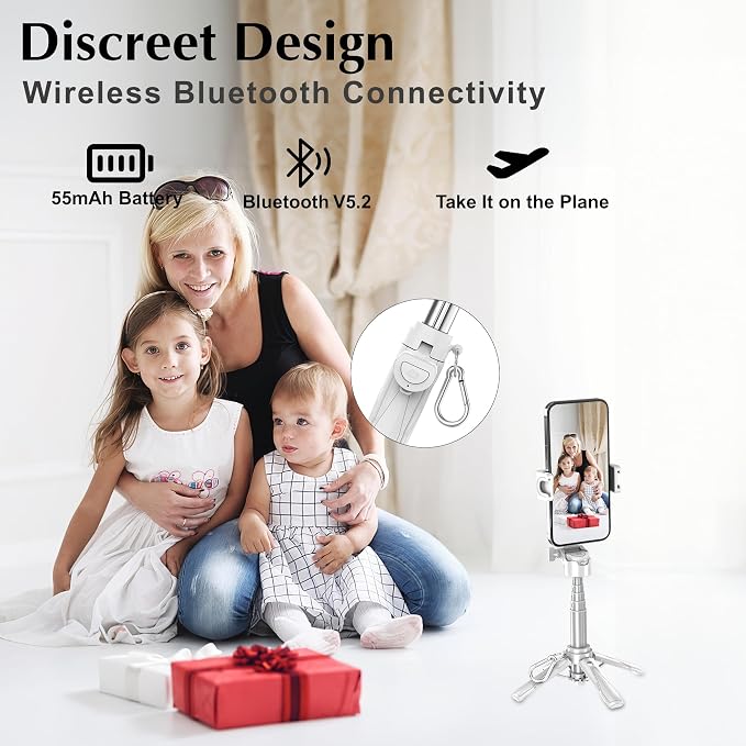 Mini Selfie Stick Tripod, Extendable Grip Phone Tripod - Image 5