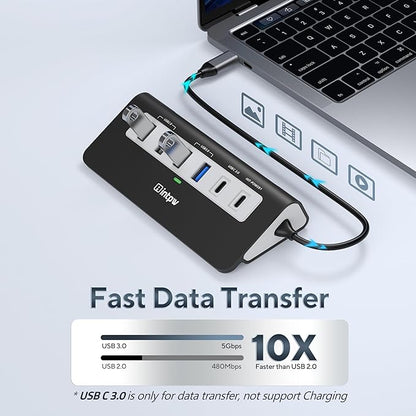 USB C Hub, INTPW 9-in-1 USB Multiport Adapter - Image 5