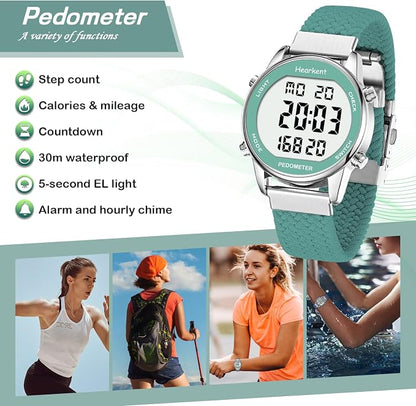 Hearkent Pedometer Watch for Walking Steps and Miles-Men&Women-Step Counter for - Image 3