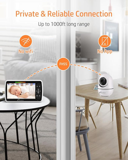 iFamily Split Screen Baby Monitor, Large Display Video Baby Monitor - Image 7