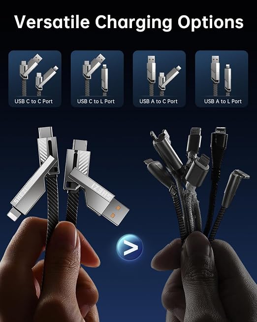 4-in-1 Compatible with USB C to Lightning Cable, 60W High-Speed Charging & Fast - Image 2