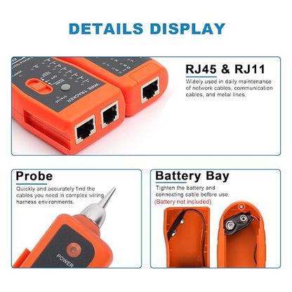Goeco Ethernet Network Toner RJ11 RJ45 Network Cable Tester LAN Tracker Wire - Image 6