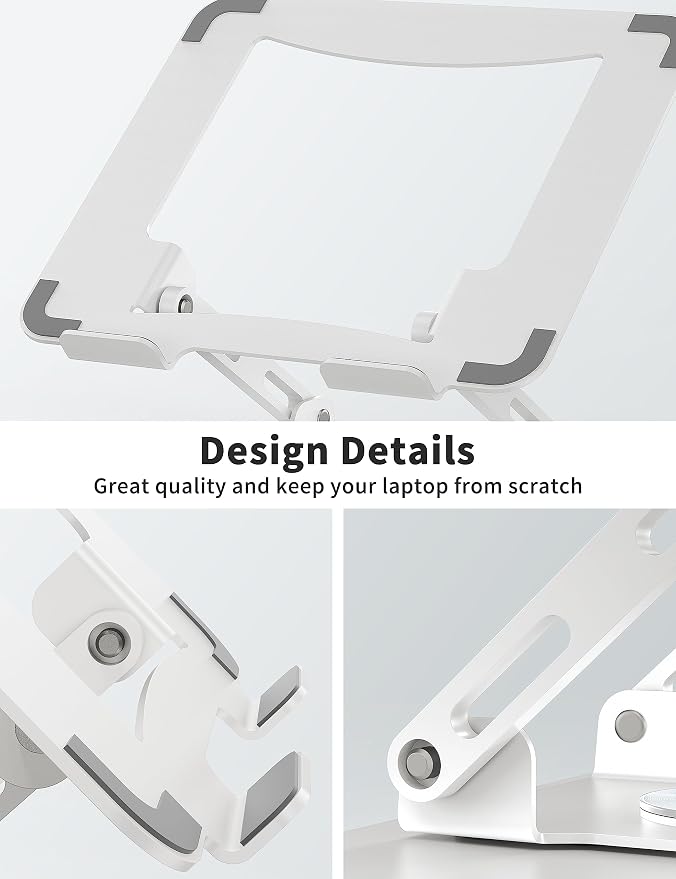 SOUNDANCE Laptop Stand with 360° Rotating Base, Ergonomic Computer Riser - Image 6