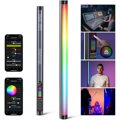 NEEWER TL60 RGB Tube Light, 20W Full Color RGBWW LED Video Lighting Wand Stick by Neewer