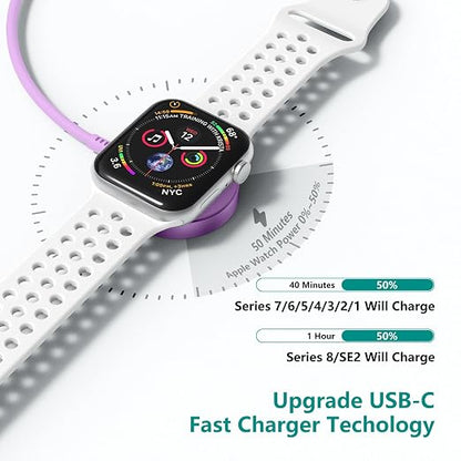 Upgraded Apple Watch Charger, Magnetic Fast Charger, USB C Charger Block Plug - Image 3