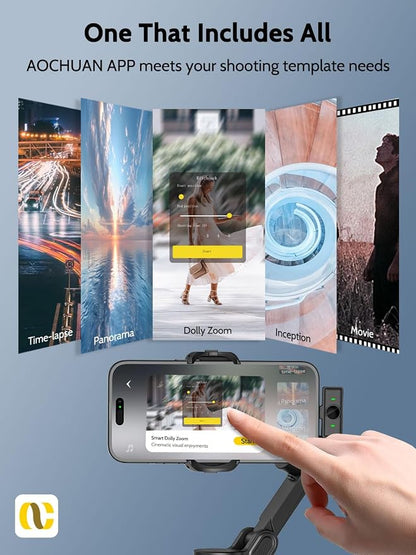 Gimbal Stabilizer for iPhone & Android, 3-Axis Phone Gimbal w/Wireless Lavalier - Image 8