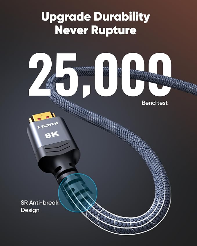 Highwings Long 8K Fiber Optic HDMI Cable 65FT, Unidirectional 2.1 48Gbps - Image 5