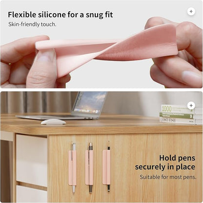 ELETIUO Pencil Holder For Most Pens, Self-Adhesive Stick To Notebooks, Silicone - Image 6