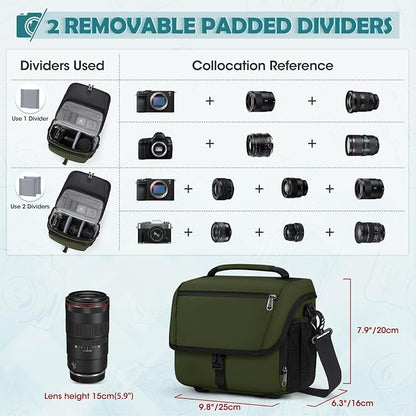 RAINSMORE Camera Bag, DSLR/SLR/Mirrorless Camera Case - Image 3