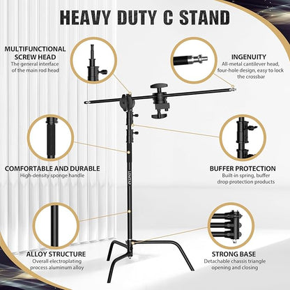 LOMTAP C Stand Light Stand Stainless Metal Photography Kit - Image 2