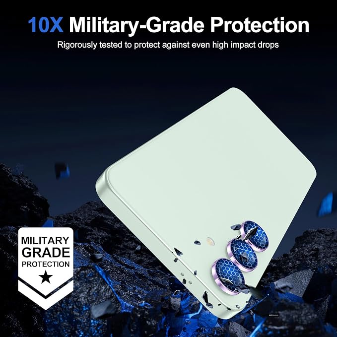 for Samsung Galaxy S25 Camera Lens Protector, Individual Metal Ring Tempered - Image 5