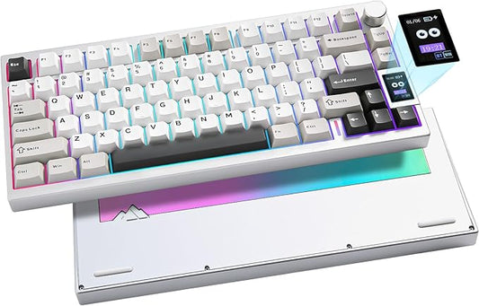 YUNZII AL80 Wireless Mechanical Keyboard, Full Aluminum CNC, Smart LCD Display by YUNZIIMECHANICALKEYBOARD