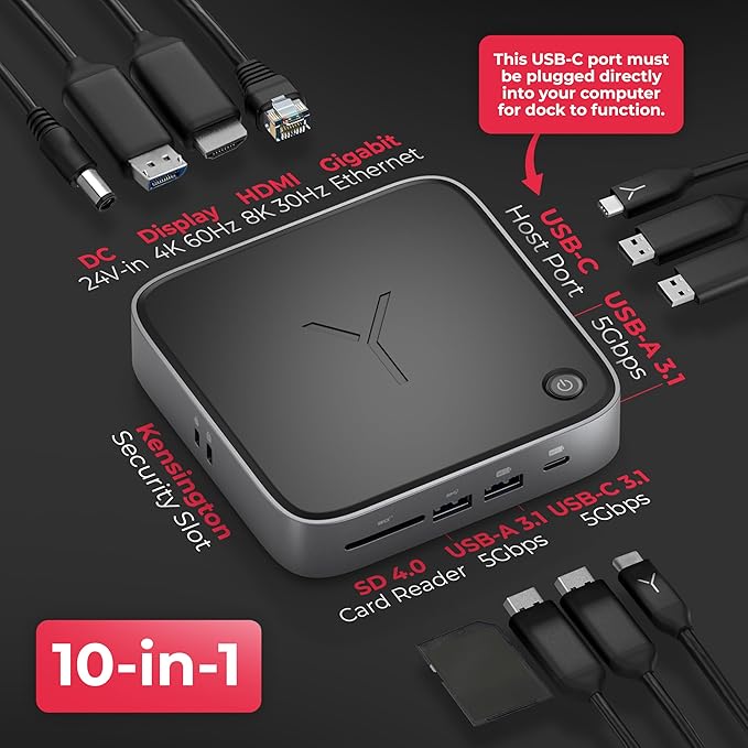 Brydge Stone CORE Powered Charging Docking Station – 10 Ports, 100W PD - Image 2