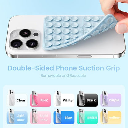 2PCS Silicone Suction Cup Phone Case Mount Double Sided, Hands-Free Phone - Image 4