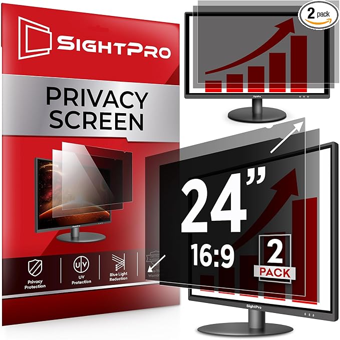 24 Inch 16:9 Computer Privacy Screen Filter by SightPro