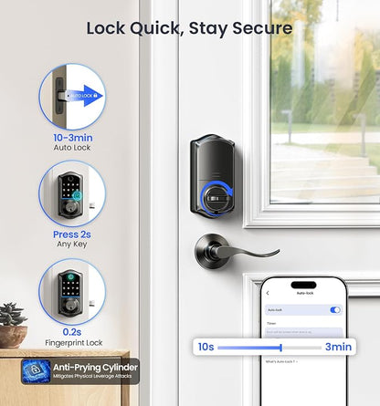 Veise VE017-L Fingerprint Smart Lock - Image 7