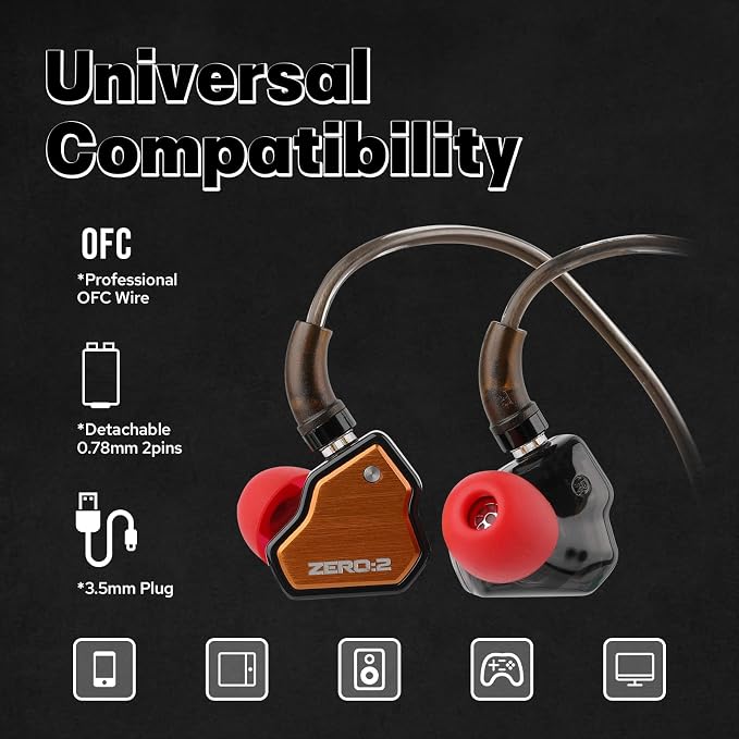 Linsoul 7Hz x Crinacle Zero:2 in Ear Monitor, Updated 10mm Dynamic Driver IEM - Image 6