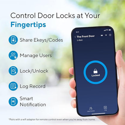 ULTRALOQ U-Bolt Smart Lock, 5-in-1 Keyless Entry Door Lock - Image 3