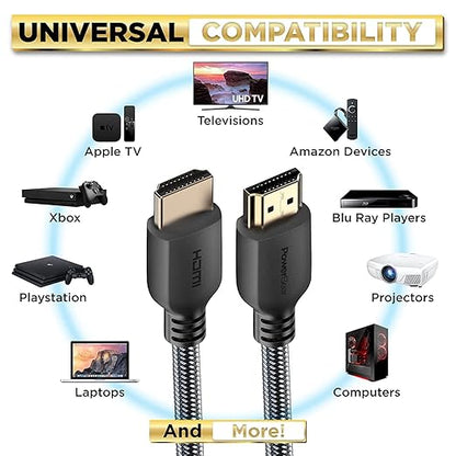 PowerBear 4K HDMI Cable 20 ft | High Speed Hdmi Cables, Braided Nylon & Gold - Image 5