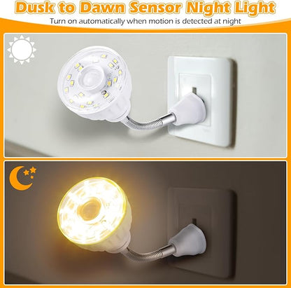 Yahenda 3 Pack Motion Activated LED Night Light Plug in Smart Dusk Dawn Sensor - Image 4