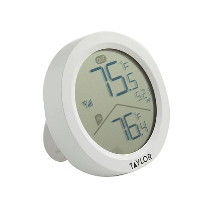 Taylor Digital Wireless Round Indoor Comfort Level Thermometer and Clock - Image 8