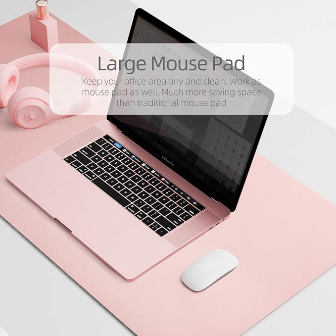 YSAGi Desk Pad, Desk Mat, 23.6" x 13.7" Ultra Thin Waterproof PU Leather Desk - Image 4