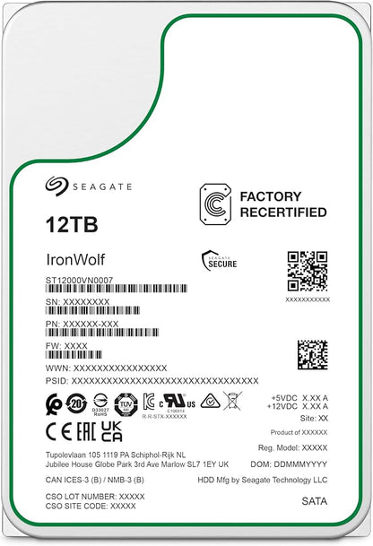 Seagate 12TB IronWolf NAS SATA Hard Drive 6Gb/s 256MB Cache 3.5-Inch Internal - Image 5