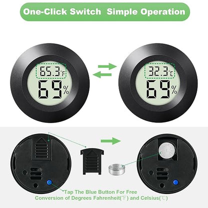 2 - PACKMini Digital Hygrometer Indoor Humidity Meter & Round Temperature - Image 2