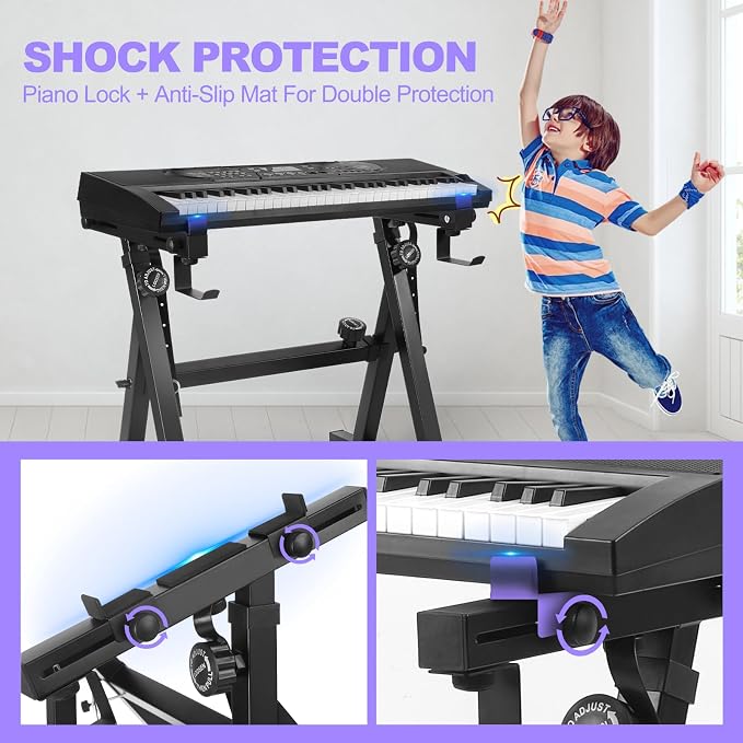 Keyboard Stand Piano Duty Stand Z Style Adjustable Keyboard Holder Piano - Image 4