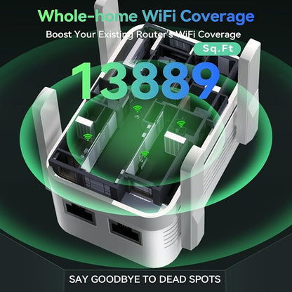 2026 Best WiFi Extender Signal Booster, Internet Extender Covers Up to 13389 - Image 2