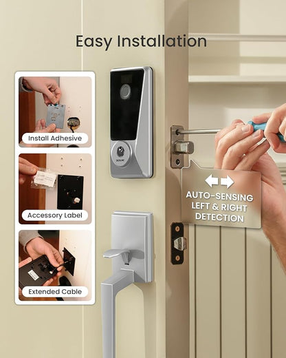 DESLOC Smart Lock D110 Plus, WiFi Fingerprint Smart Front Door Lock - Image 9