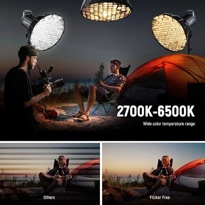 NEEWER FS150B LED Video Light 2.4G/APP Control, 130W Bi Color COB Silent - Image 4