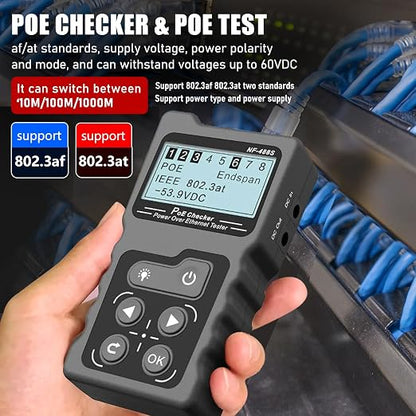 NF-488 Network Cable Testers RJ45 Continuity Checking CAT5 CAT6 LAN Ethernet - Image 6