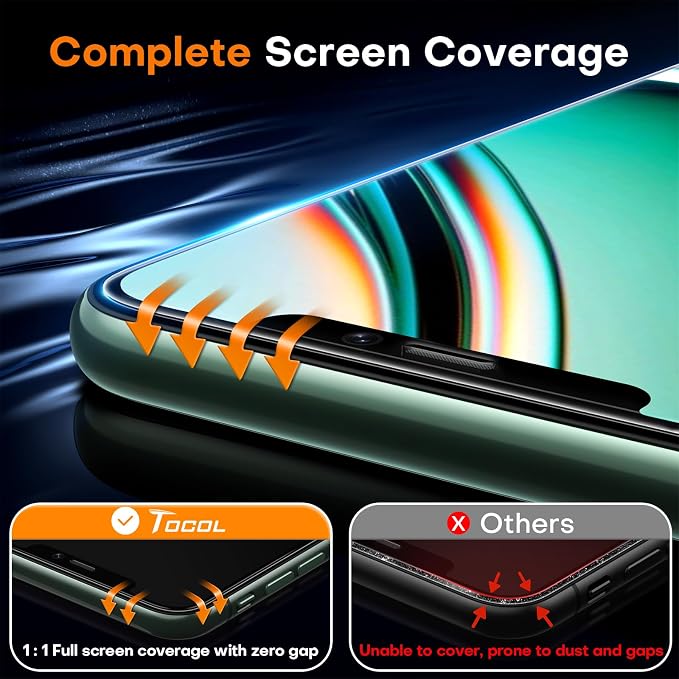 TOCOL for iPhone 11 Pro/iPhone XS/iPhone X Screen Protector 9H Hardness - Image 4