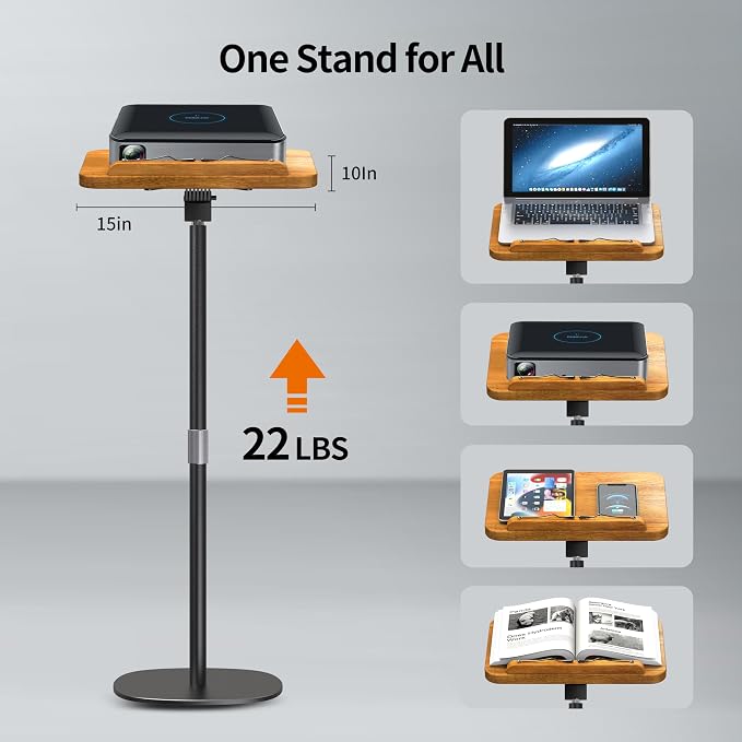 NAMON Floor Book Stand for Reading, 100% Solid Wood, Height Adjustable from - Image 3
