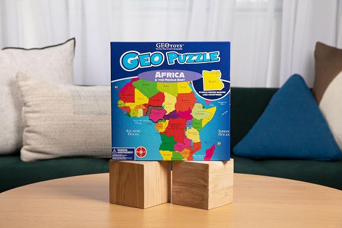 Geotoys GeoPuzzle, Africa and Middle East Shaped Jigsaw Puzzle, Map Puzzle - Image 6