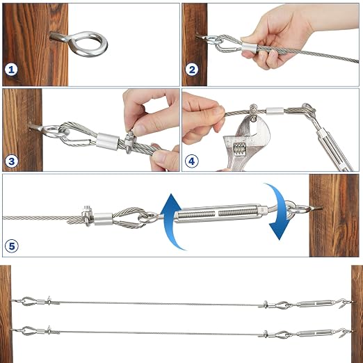 TooTaci 3/16 Wire Rope Kit - Image 7