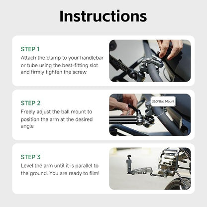 MOVMAX Blade Arm Bike Motorcycle Handlebar Mount Stabilizer, Camera Clamp Mount - Image 6