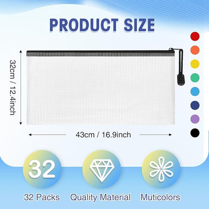 Jetec 32 Pcs Mesh Zipper Bags Toy Storage Bikini Organizer Bag Bolsas Para - Image 2