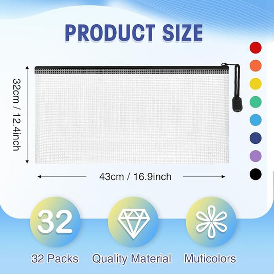 Jetec 32 Pcs Mesh Zipper Bags Toy Storage Bikini Organizer Bag Bolsas Para - Image 2