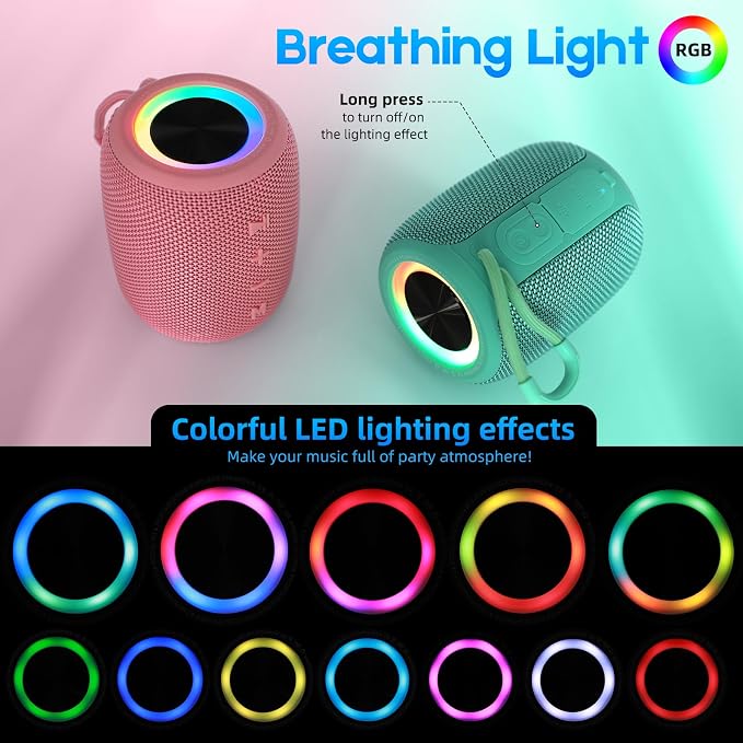 Portable Bluetooth Speaker, BT5.3 Wireless Speaker 20W Bass Diaphragms - Image 3