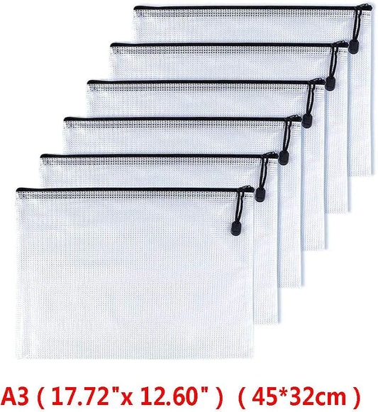 Oaimyy-A3, Mesh Zipper Pouch Document Folders Bag & Plastic Zip File Folders - Image 2