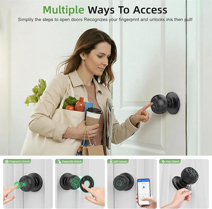 Fingerprint Door Knob, Smart Door Knob, Biometric Door Knob - Image 2