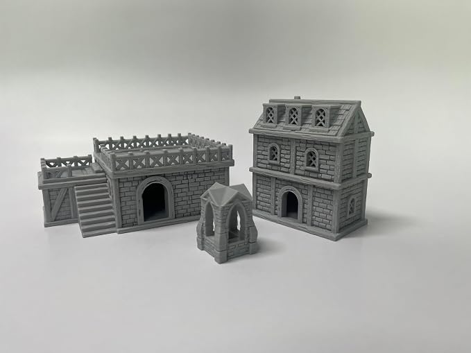 Paintable Tabletop Miniature Building Terrains Compatible - 18mm/28mm Scale - Image 6