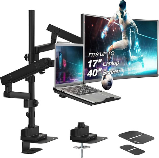 AVLT Laptop & 40 Inch Monitor Arm Pole Top Mount by AVLT-USA