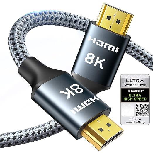 ARISKEEN 8K HDMI Cable 1 FT, 48Gbps High Speed HDMI 2.1 Cable, 8K 60Hz by ARISKEEN